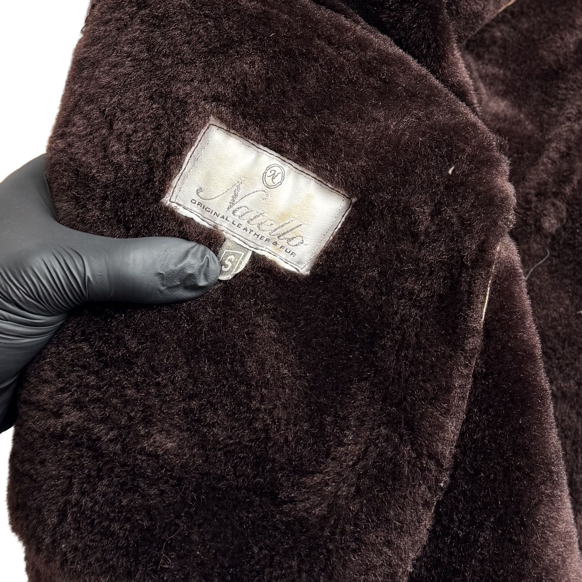 Vintage Real Sheepskin Coat With Real Fur Details From The 90's(V349 Size S / US 4 / IT 40 - 7 Thumbnail