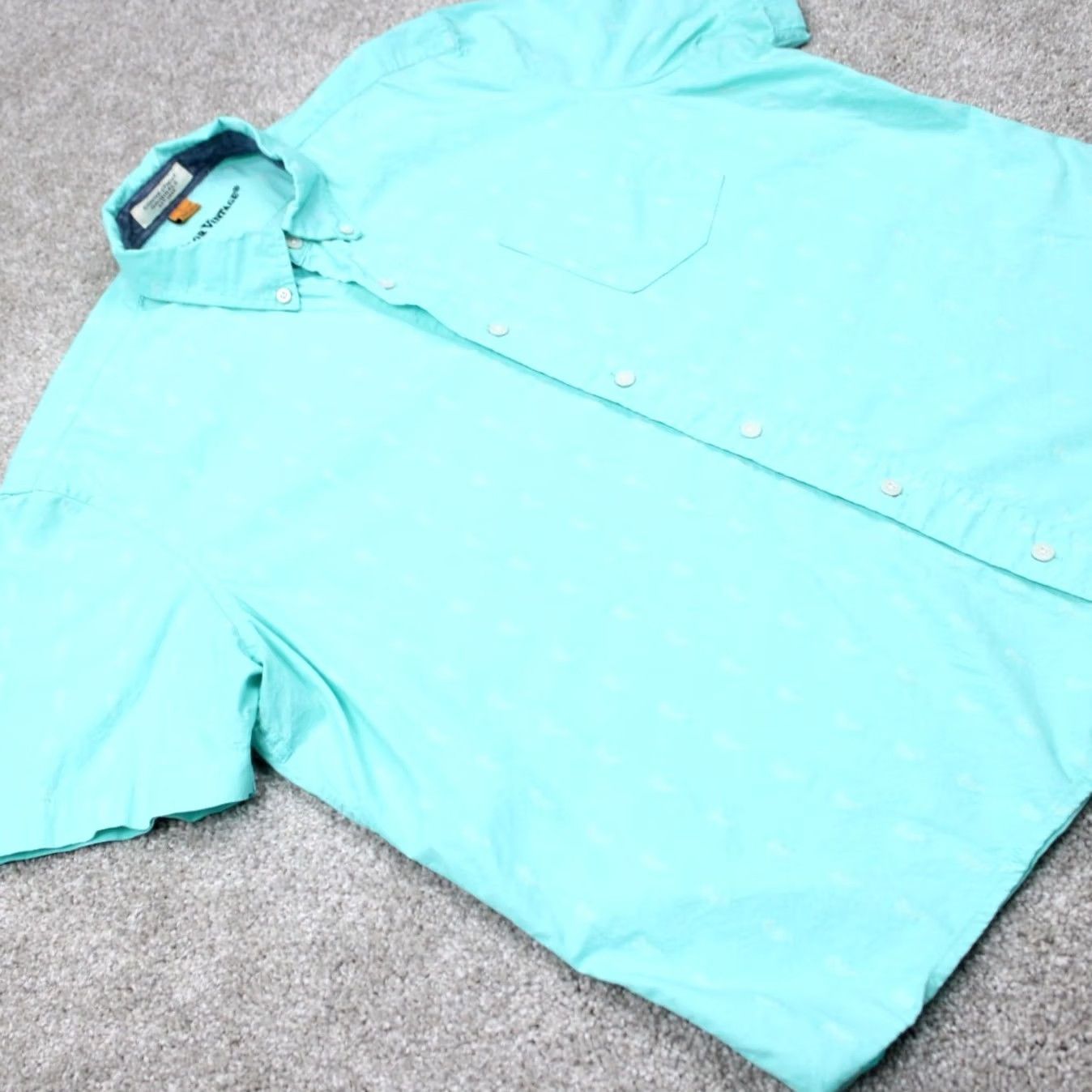 Vintage Tailor Vintage Blue Seahorse Print Cotton Shirt Mens Large Size US L / EU 52-54 / 3 - 6 Thumbnail
