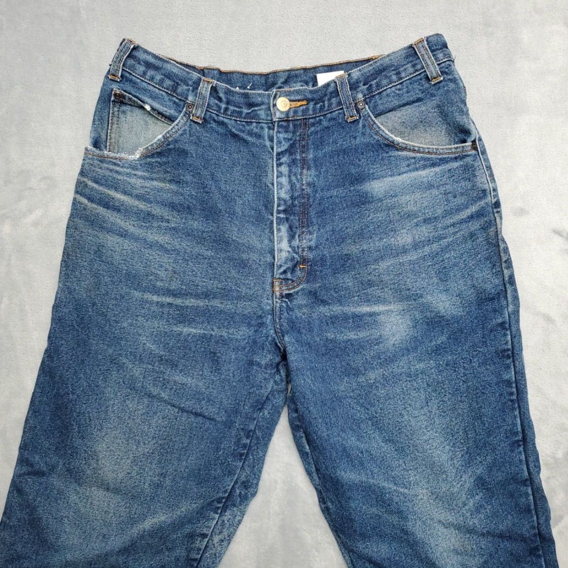 Dickies VTG Dickies Jeans Mens 34x30 Blue Faded Whiskered Denim Lined Workwear 5-Pocket Solid Cotton Jeans Mens Blue Vintage Workwear Mens Jeans Size US 34 / EU 50 - 3 Thumbnail