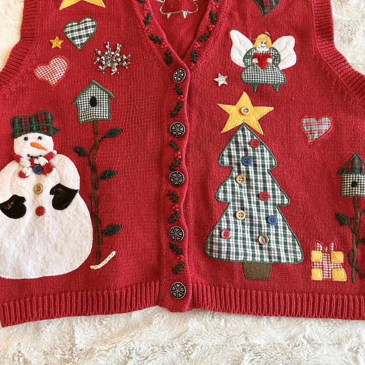 Other Vintage Christmas Holiday Sweater Vest Womens XL Red Angel Size M / US 6-8 / IT 42-44 - 4 Thumbnail