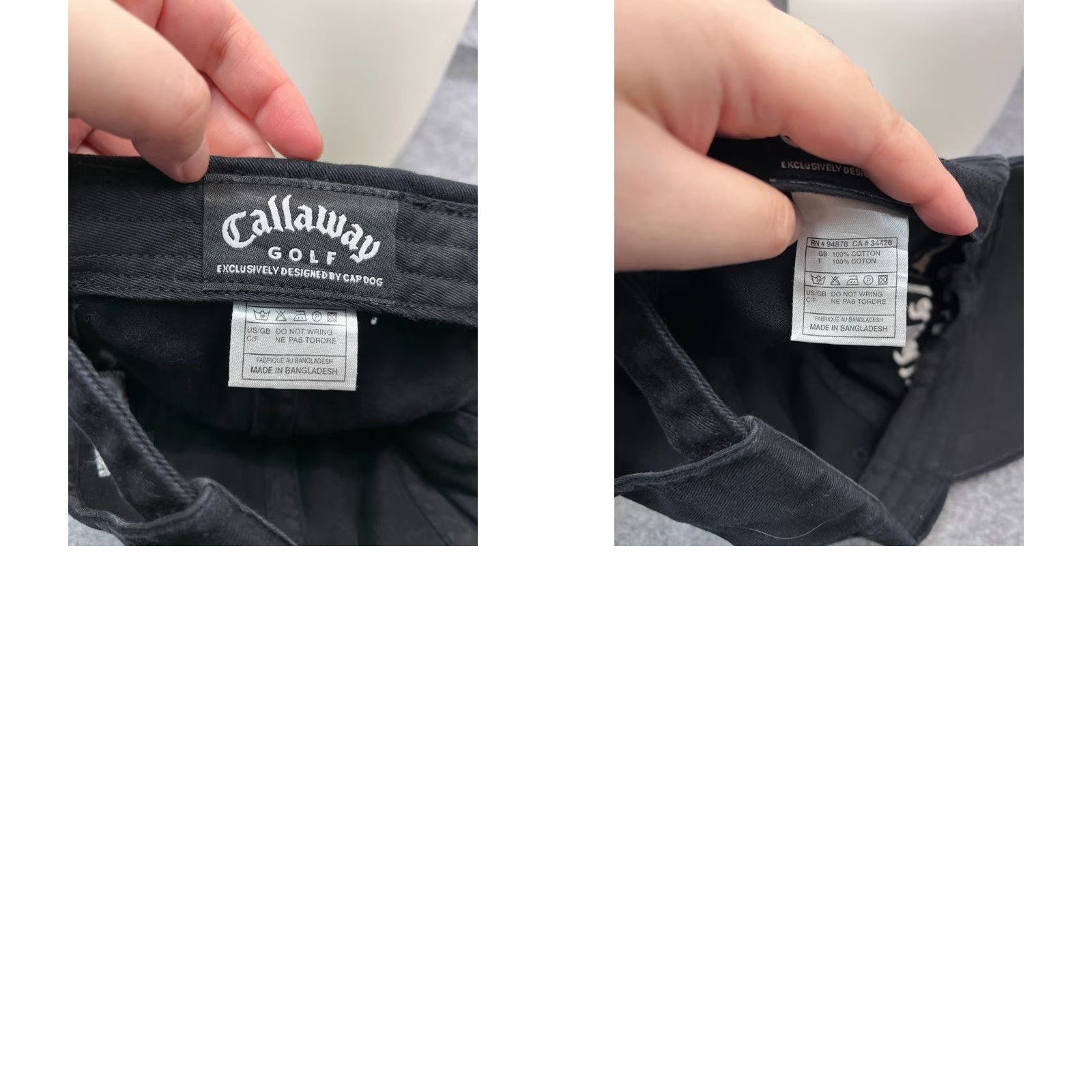 Callaway Callaway Baseball Cap Hat Strap Back Adult Black 100% Cotton Twill Outdoors Golf Golfer Mens Cap Size ONE SIZE - 9 Thumbnail