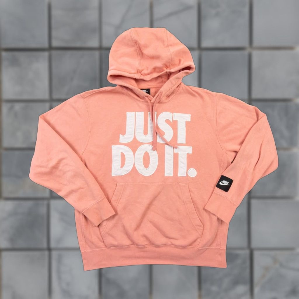Nike Nike Hoodie Adult Medium Pink Pullover Fleece Sweatshirt - Unisex Sweatshirt, Logo, All Seasons, Casual Outdoor Clothing Size US M / EU 48-50 / 2 - 1 Thumbnail