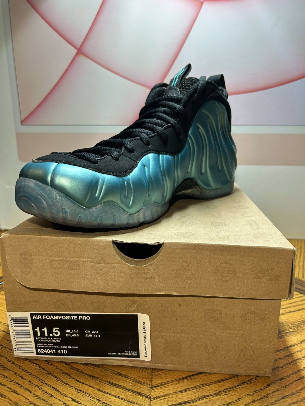 Nike Size 11.5 - Nike Air Foamposite Pro Electric Blue 2011 NEW Size US 11.5 / EU 44-45 - 5 Thumbnail
