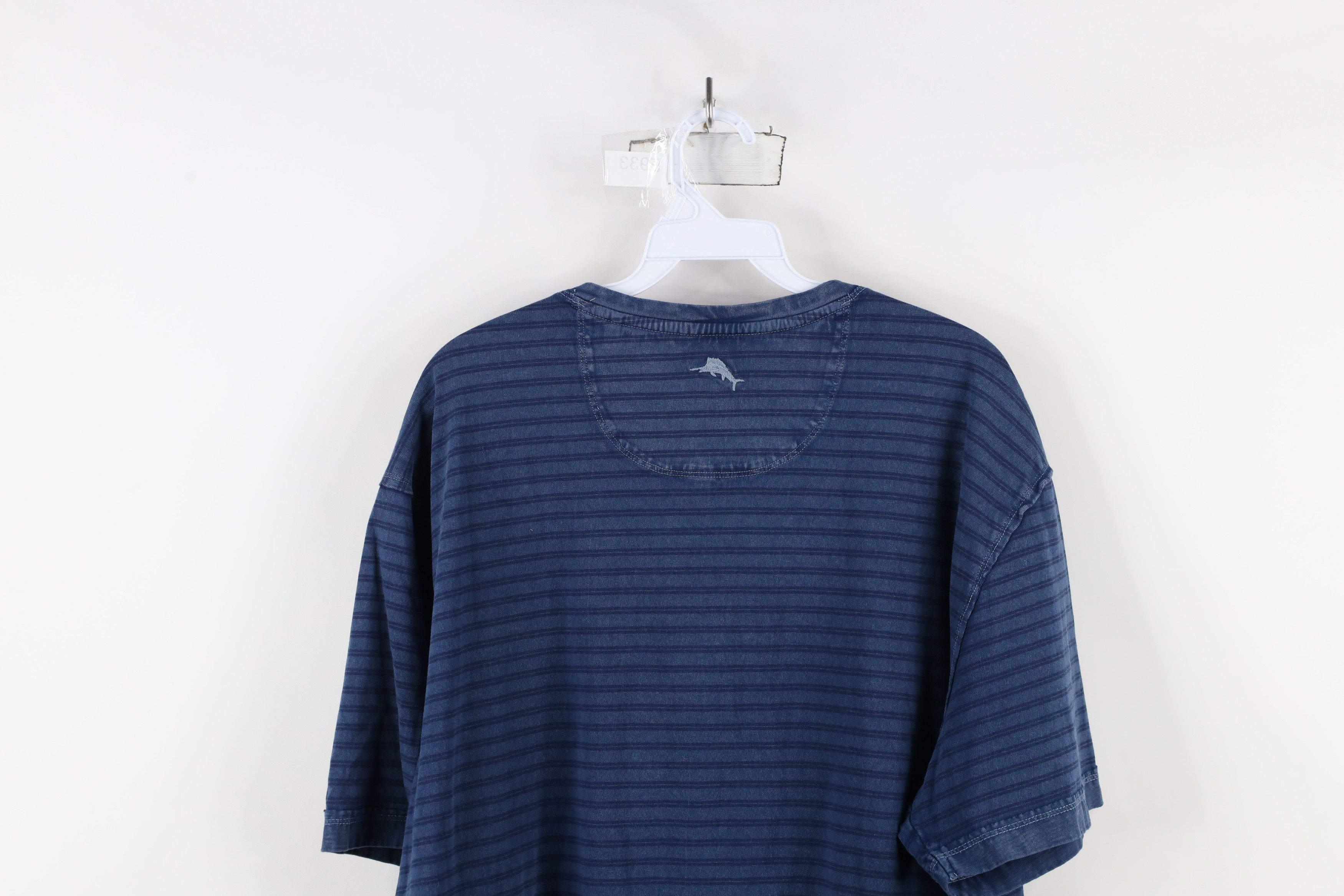 Tommy Bahama × Vintage Tommy Bahama Stonewash Short Sleeve Henley T-Shirt Blue Size US XL / EU 56 / 4 - 12 Thumbnail
