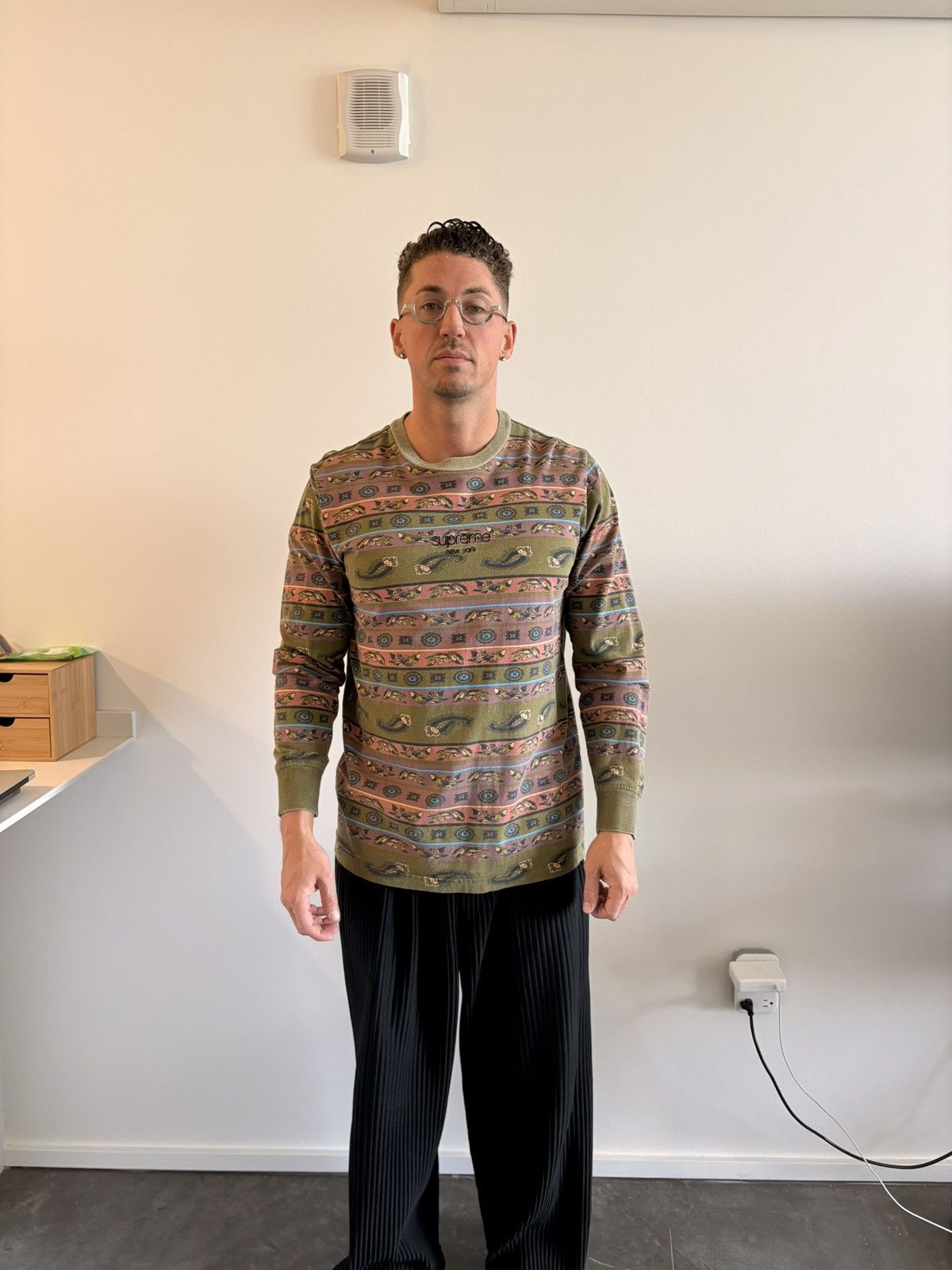Supreme Supreme Paisley Long Sleeve SS18 Size US L / EU 52-54 / 3 - 4 Thumbnail