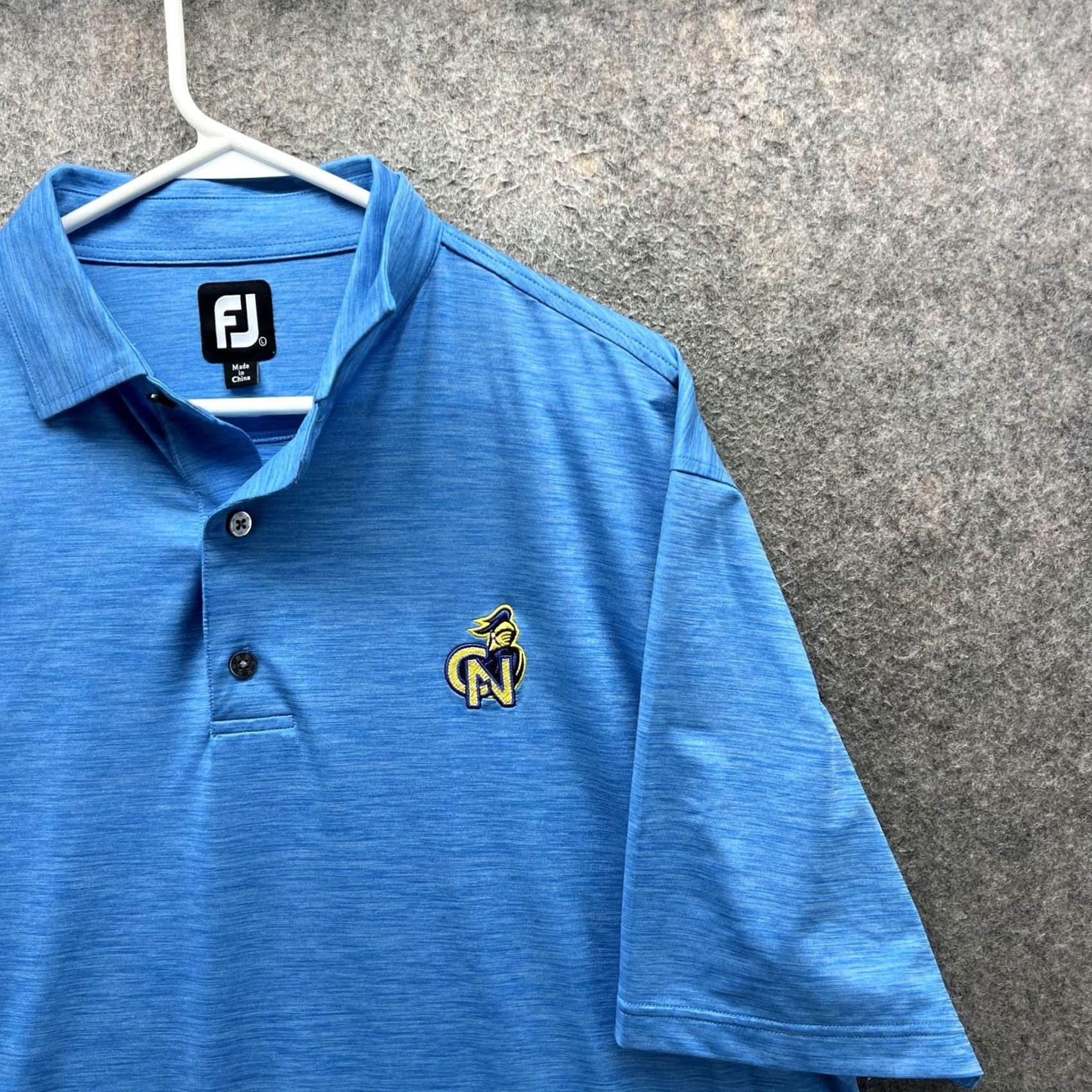 Footjoy FootJoy Polo Shirt Mens Large Blue Solid N Logo Golf Stretch Performance Shirts Polo Shirt Activewear Summer Men XL-? Size US L / EU 52-54 / 3 - 7 Thumbnail