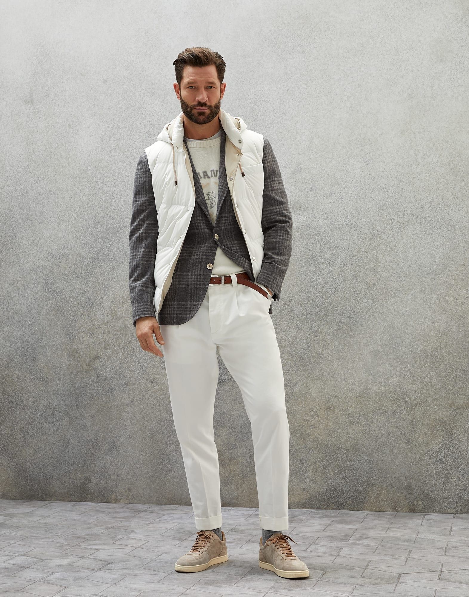 Brunello Cucinelli Jacket in Beige Size US L / EU 52-54 / 3 - 2 Thumbnail