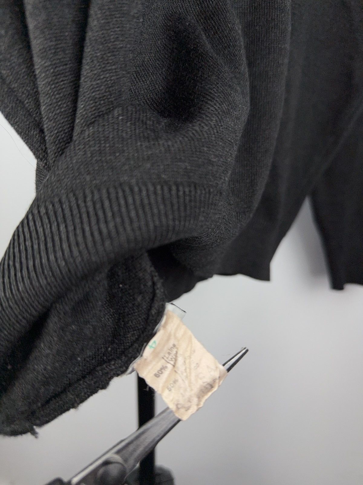 Lacoste × Vintage Vintage 90s Lacoste Wool Sweater Dark Gray Minimalist Logo Size US S / EU 44-46 / 1 - 4 Thumbnail