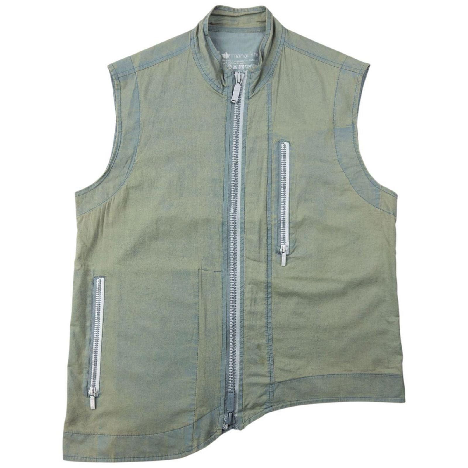 Vintage 1999 Maharishi Asymmetric Zip Up Gilet Size S