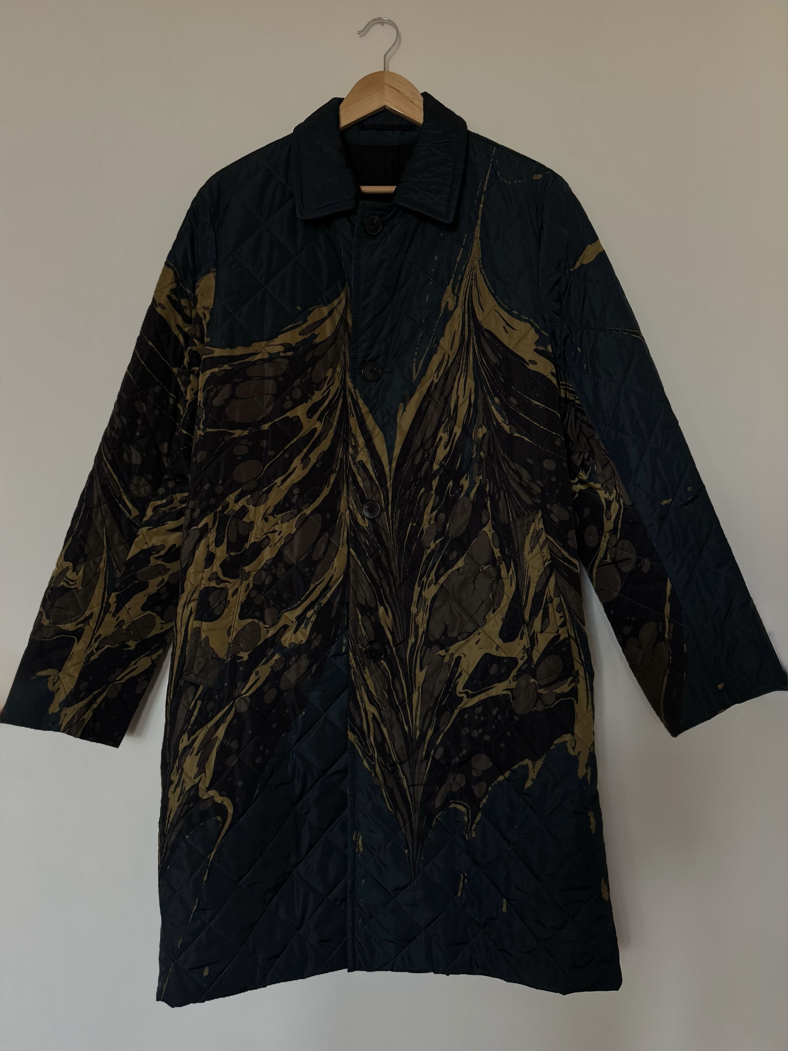 Dries Van Noten Full Pattern Quilted Convertible Collar Coat Size US M / EU 48-50 / 2 - 3 Thumbnail