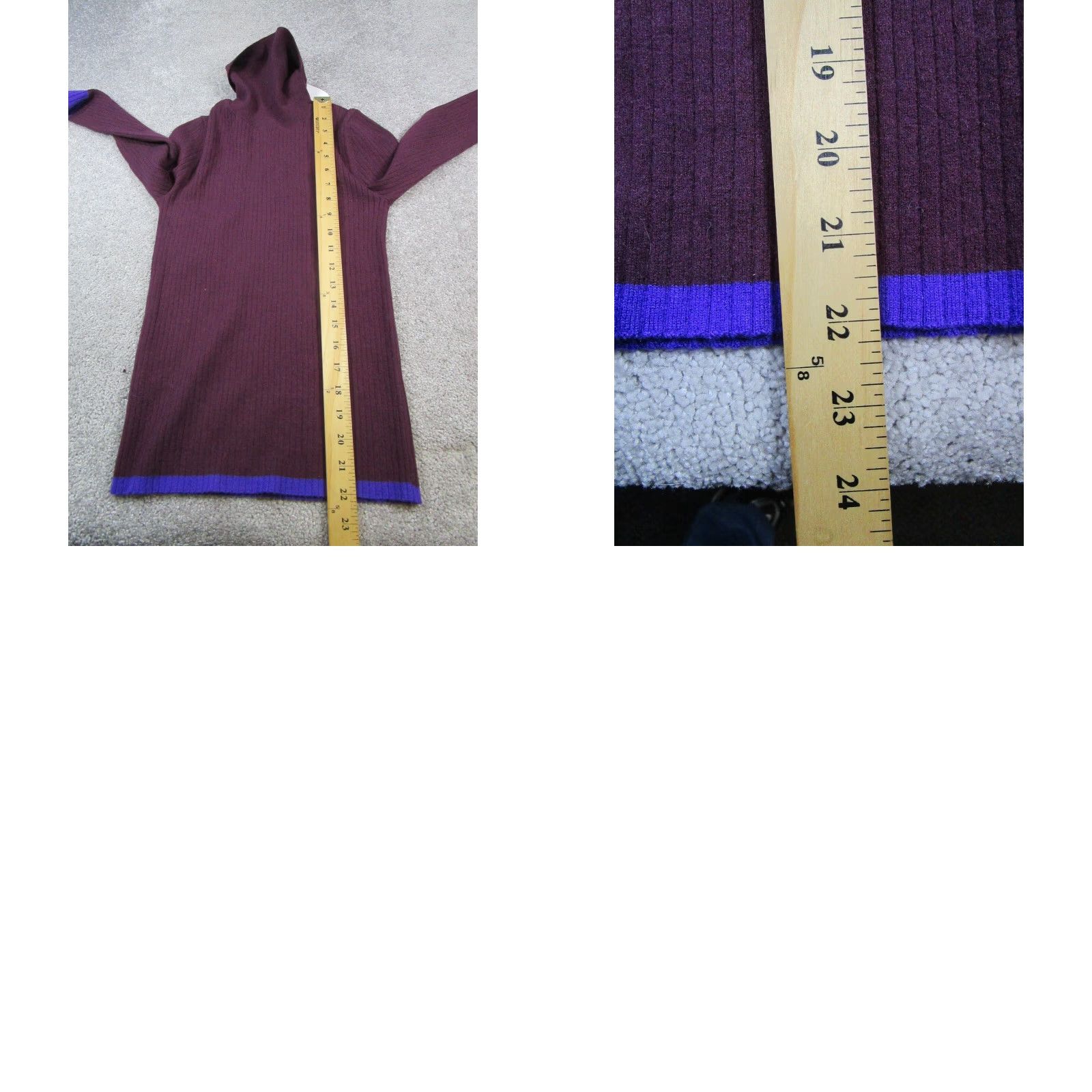 Ann Taylor Ann Taylor Sweater Womens Small Purple Blue White Knit Turtleneck New Size S / US 4 / IT 40 - 8 Thumbnail