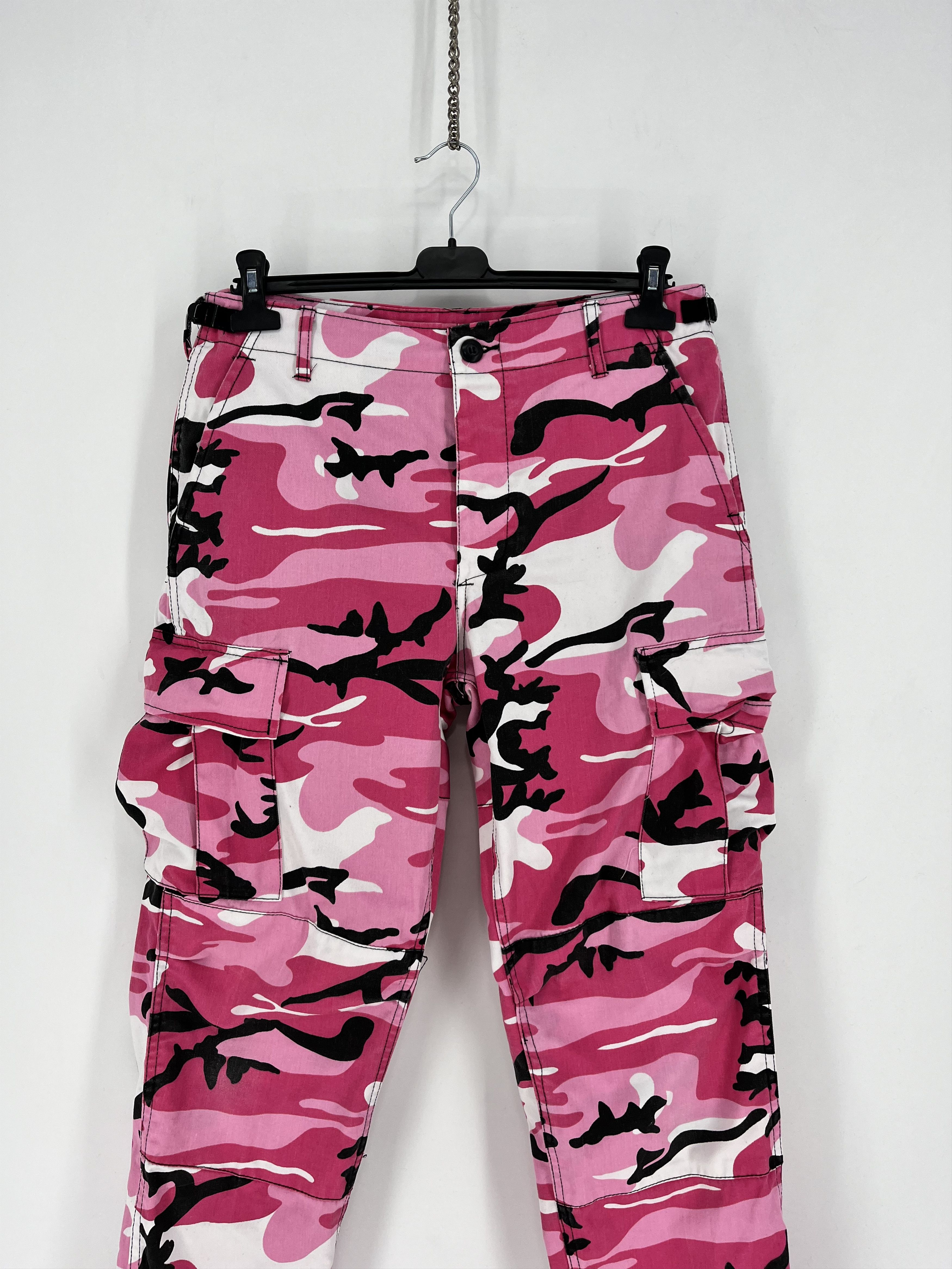 Rothco Pink Camo BDU Cargo Pants Design Style Travis Scott Size US 32 / EU 48 - 2 Thumbnail