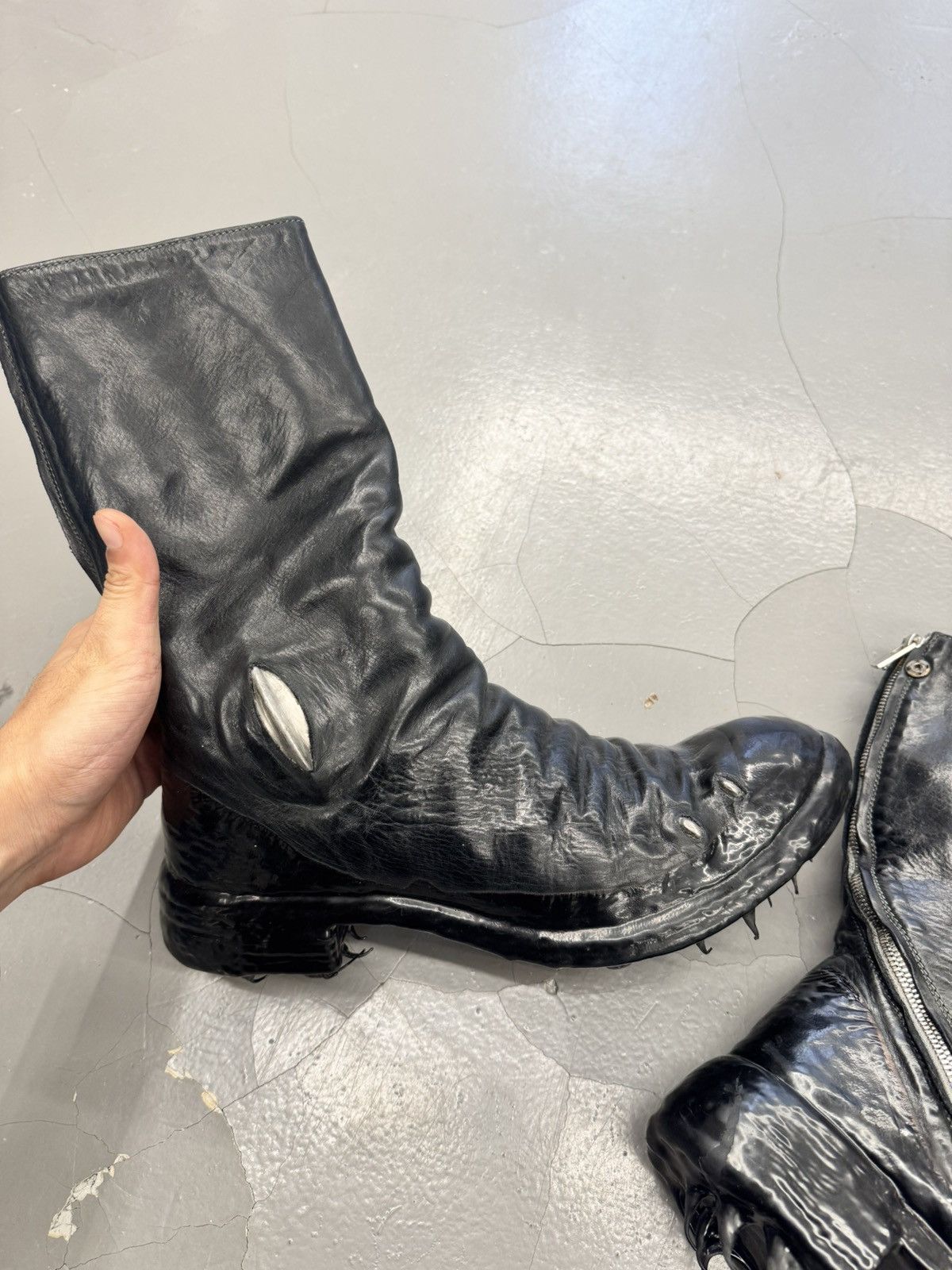 Carol Christian Poell CCP prosthetic titanium boots Size US 11 / EU 44 - 1 Thumbnail