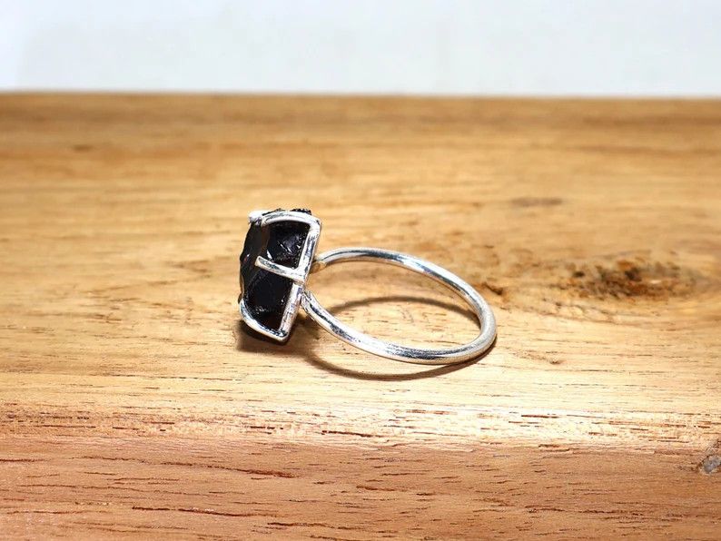 Handmade Smoky Quartz 925 Sterling Silver Ring, Handmade Boho Jewelry Size ONE SIZE - 5 Thumbnail