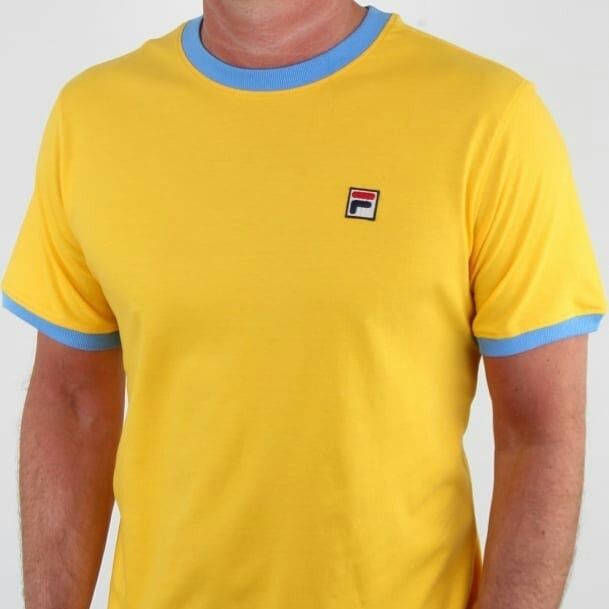 Fila Fila Vintage Marconi Tshirt yellow Bnwt Brand new with Tag Size US L / EU 52-54 / 3 - 6 Thumbnail