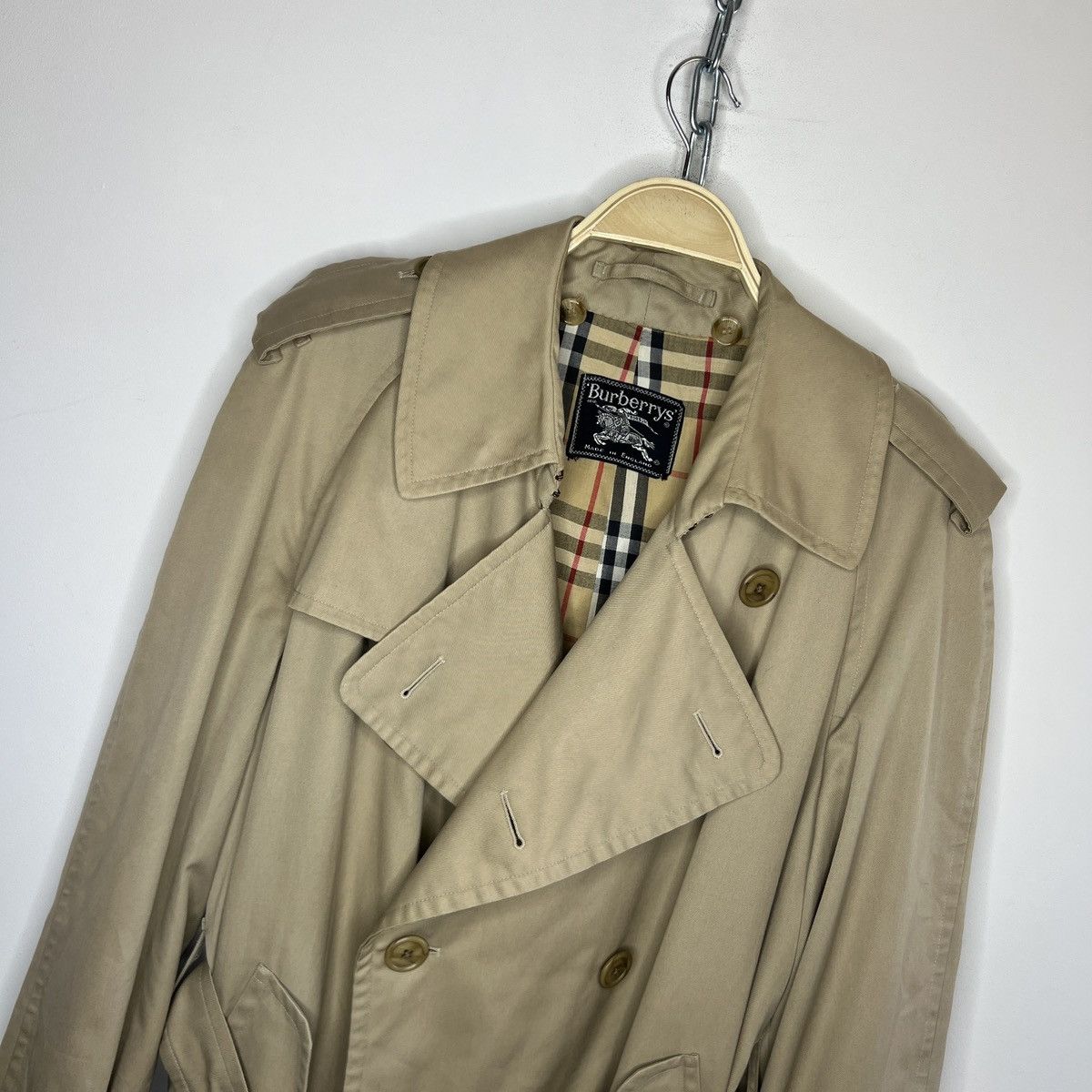Burberry Vintage Burberry Trench Coat 90s Nova Check Beige Belted Size US L / EU 52-54 / 3 - 5 Thumbnail