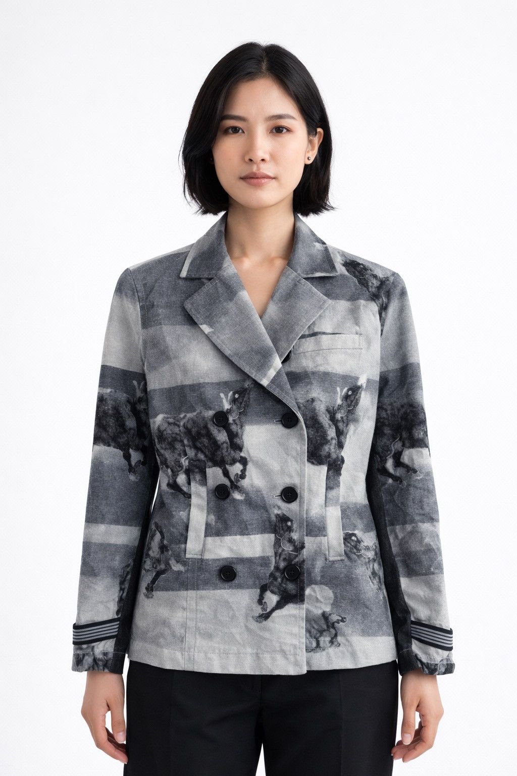 Japanese Brand Coromo by Deco Sugai Hemp Blend Printed – Japanese Artwear Size S / US 4 / IT 40 - 1 Thumbnail