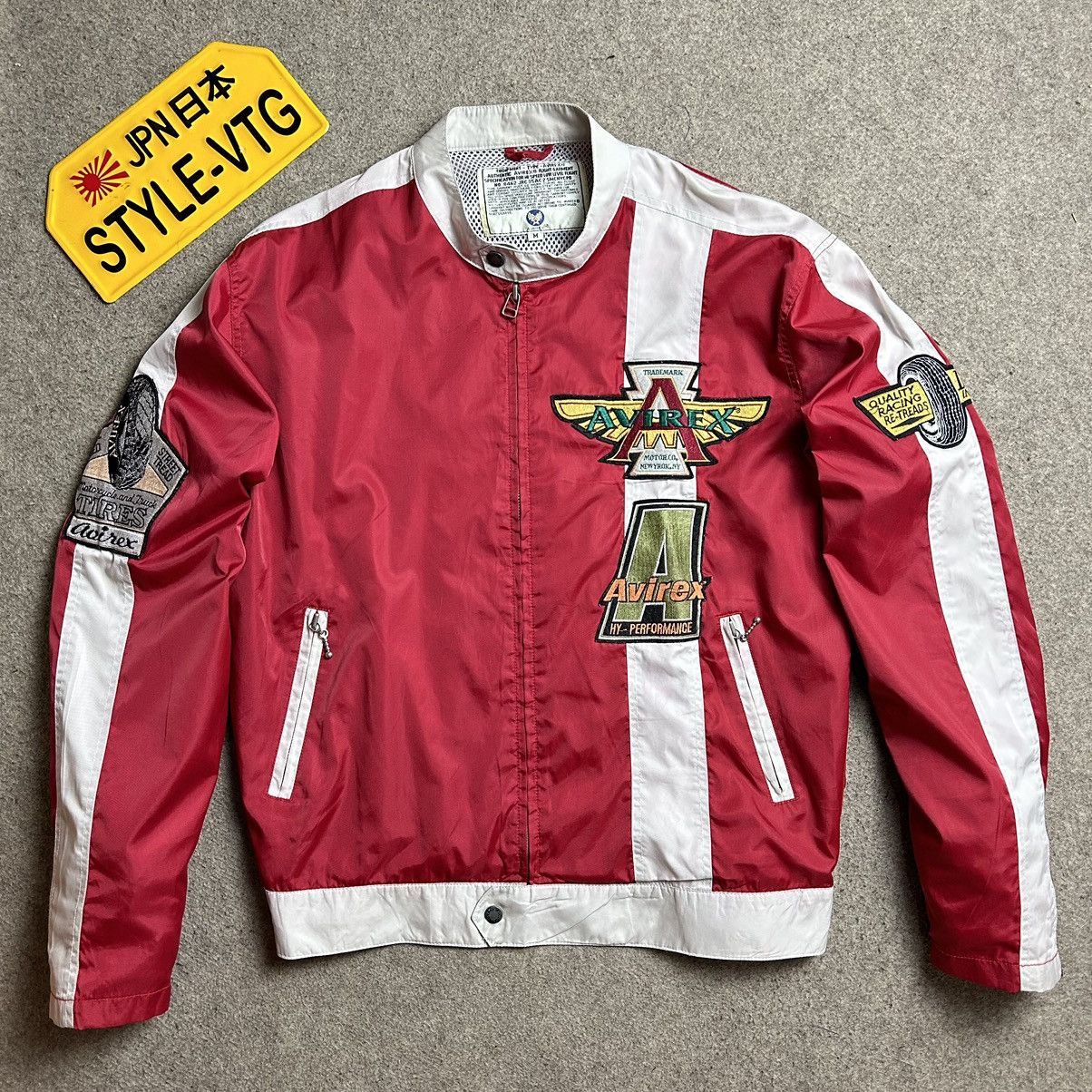 image of Avirex Vintage Racing Jacket in Red, Men's (Size Medium)
