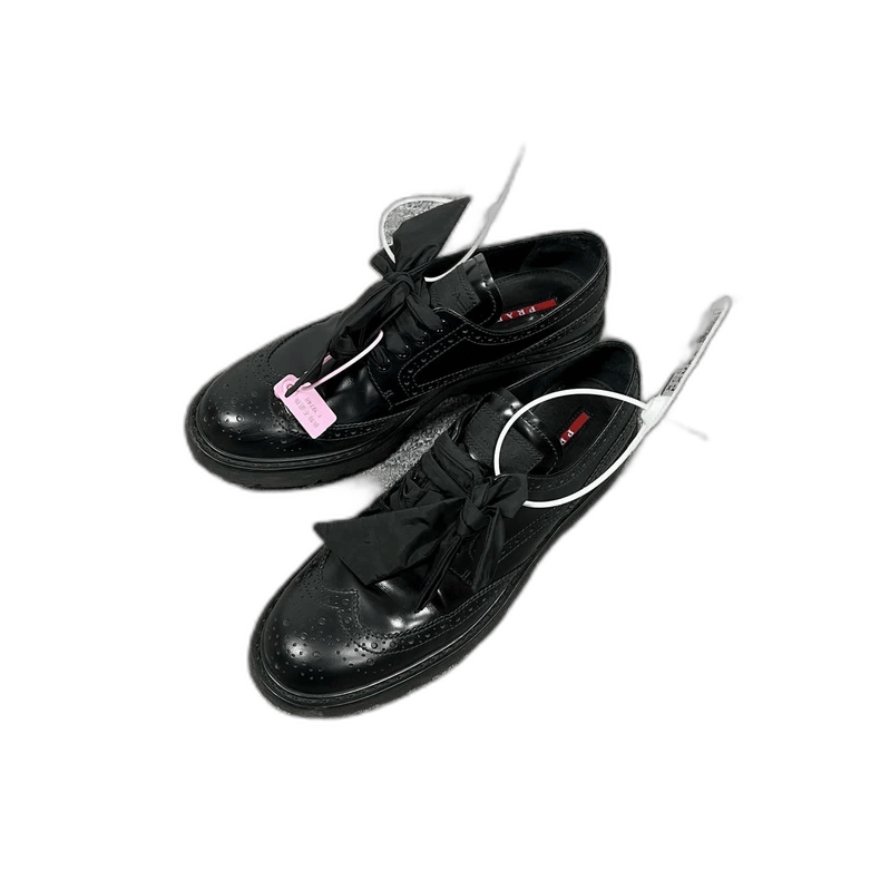 Prada prada black brogue shoes with bow Size US 8 / EU 41 - 1 Thumbnail