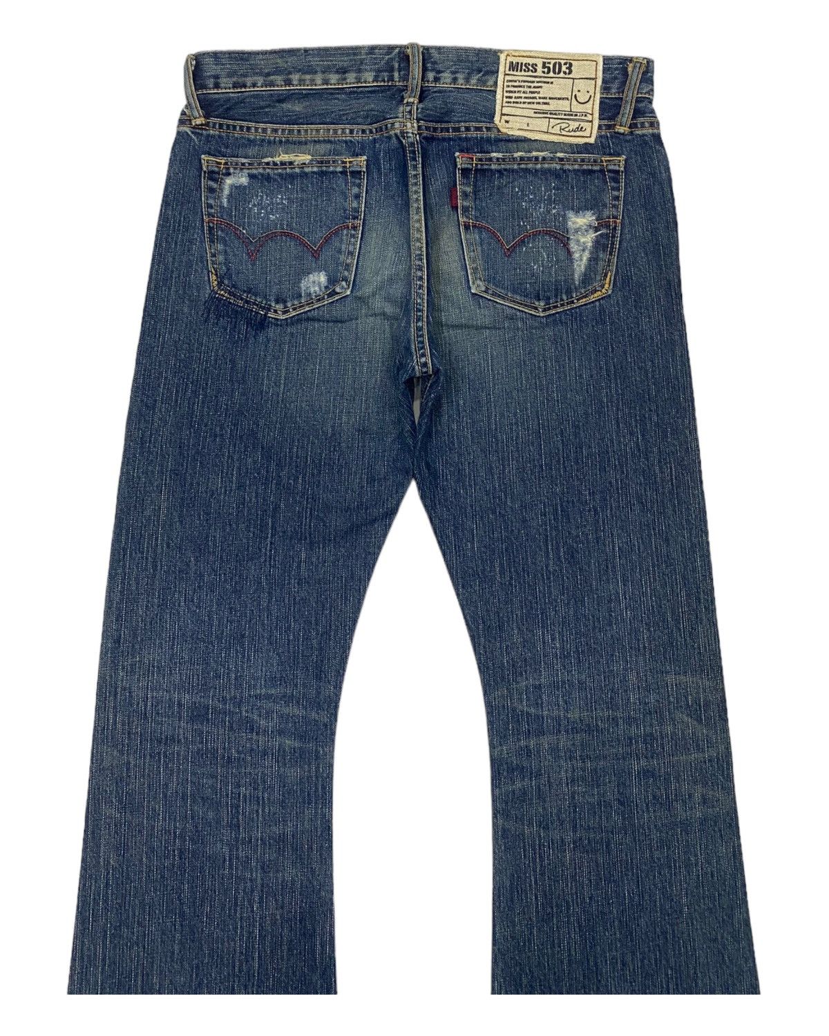 Edwin × Hysteric Glamour × If Six Was Nine FLARE🔥EDWIN MISS 503 BOOTCUT FLARED DISTRESSED DENIM JEANS Size 31" - 7 Thumbnail