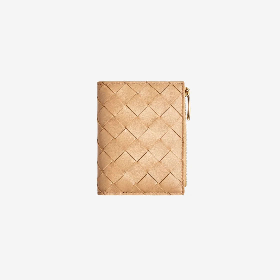 Bottega Veneta o1n1vont1124 Size: OS / Small Bi-Fold Zip Wallet in Beige Size ONE SIZE - 1 Preview