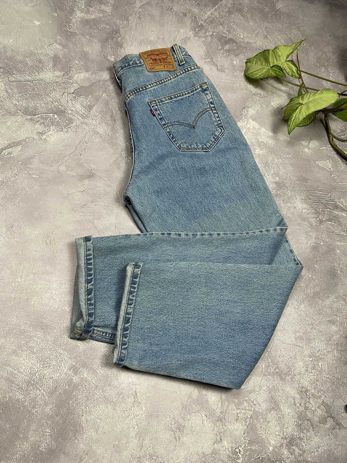 Jean × Levi's × Vintage Vintage Levis 550 1999 Jeans Baggy Wash Denim Blue Size US 36 / EU 52 - 16 Thumbnail