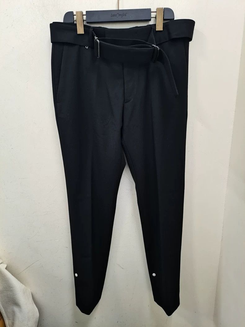 Dries Van Noten Dries Van Noten Men's Black Wool Blend Pants Size US 36 / EU 52 - 1 Thumbnail