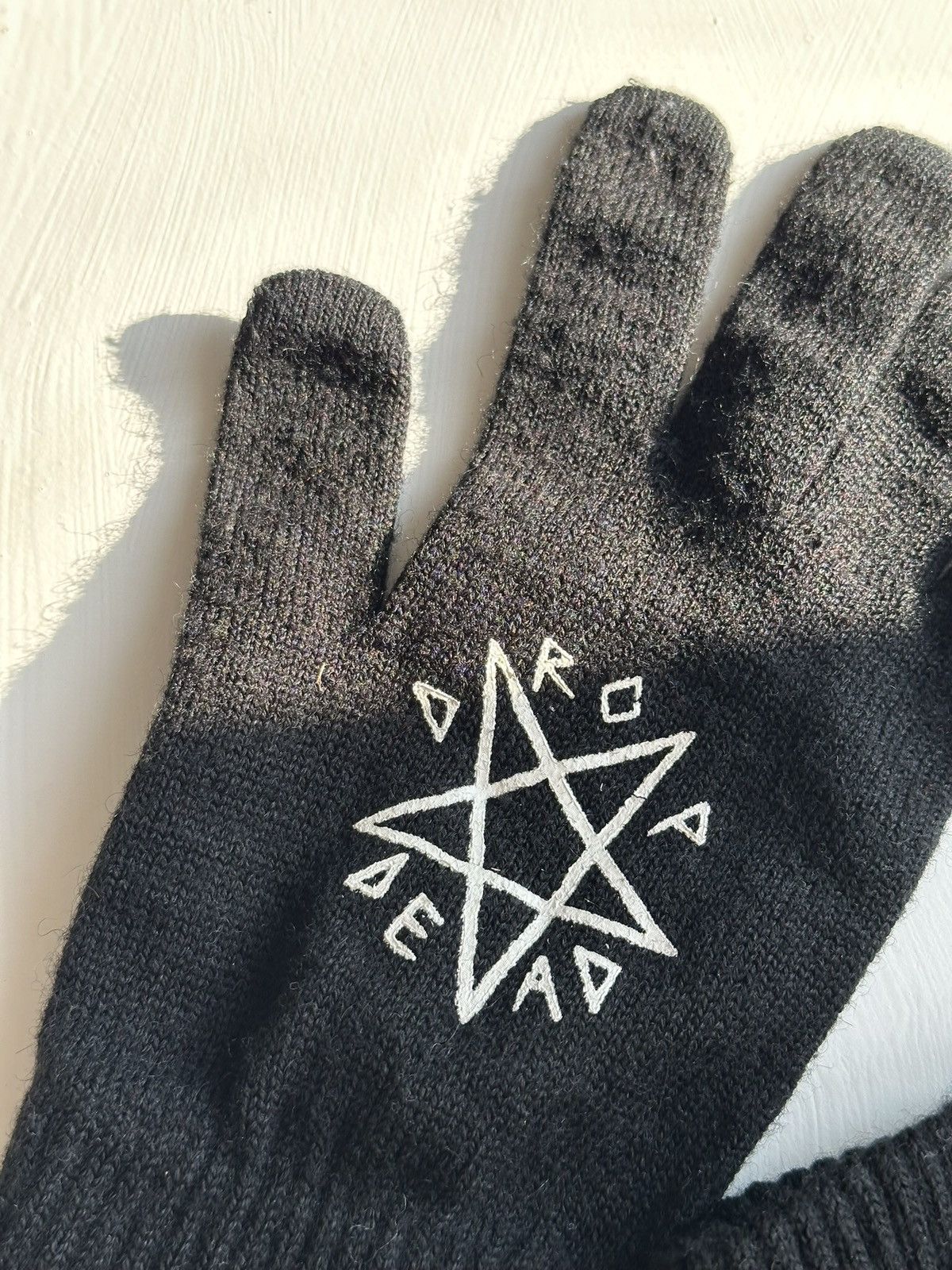 Drop Dead Clothing Drop Dead Wool Gloves Black OS Size ONE SIZE - 3 Thumbnail