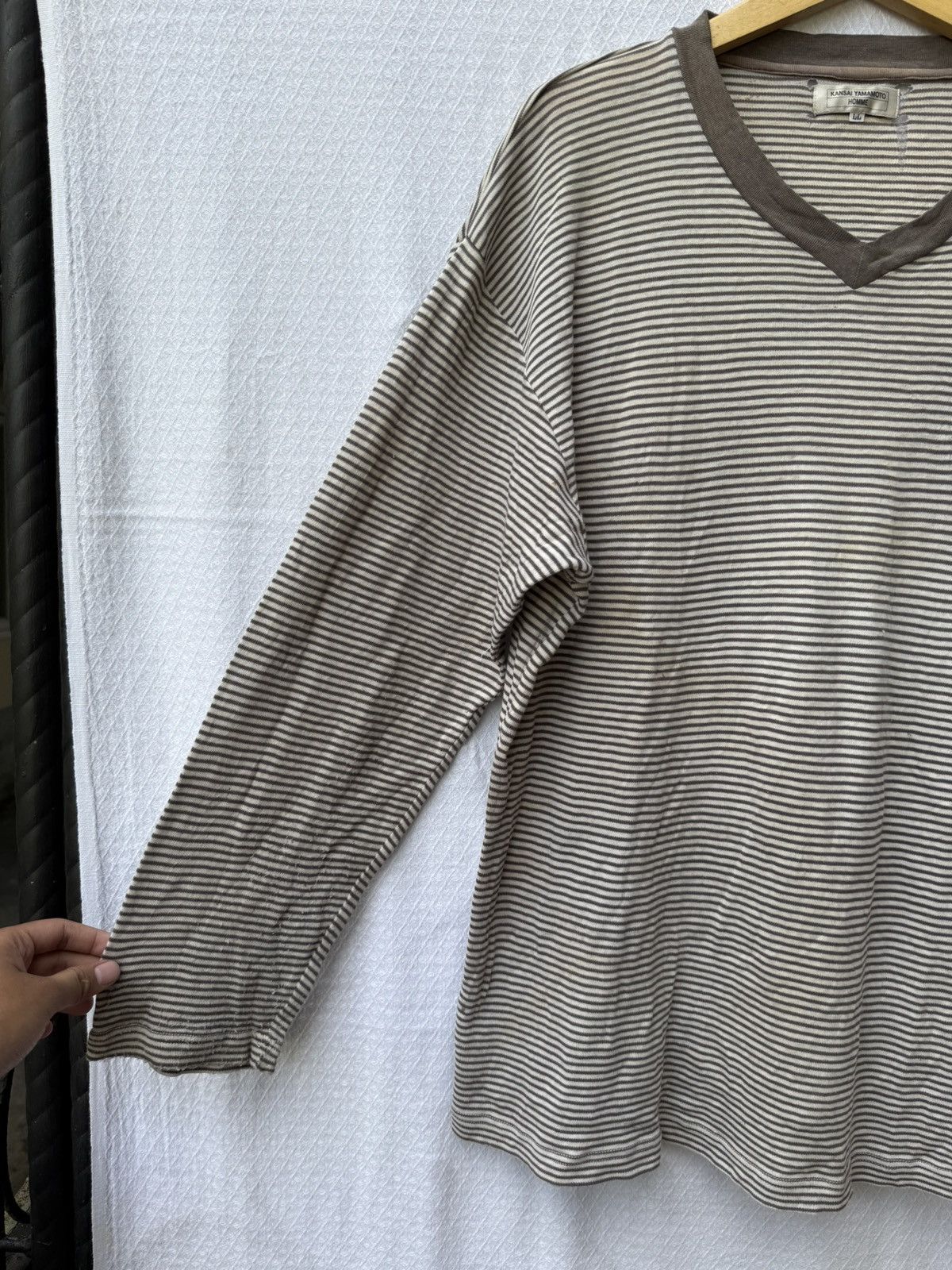 Kansai Yamamoto Kansai Yamamoto Homme Striped Longsleeve Yohji Styled Size US XL / EU 56 / 4 - 3 Thumbnail