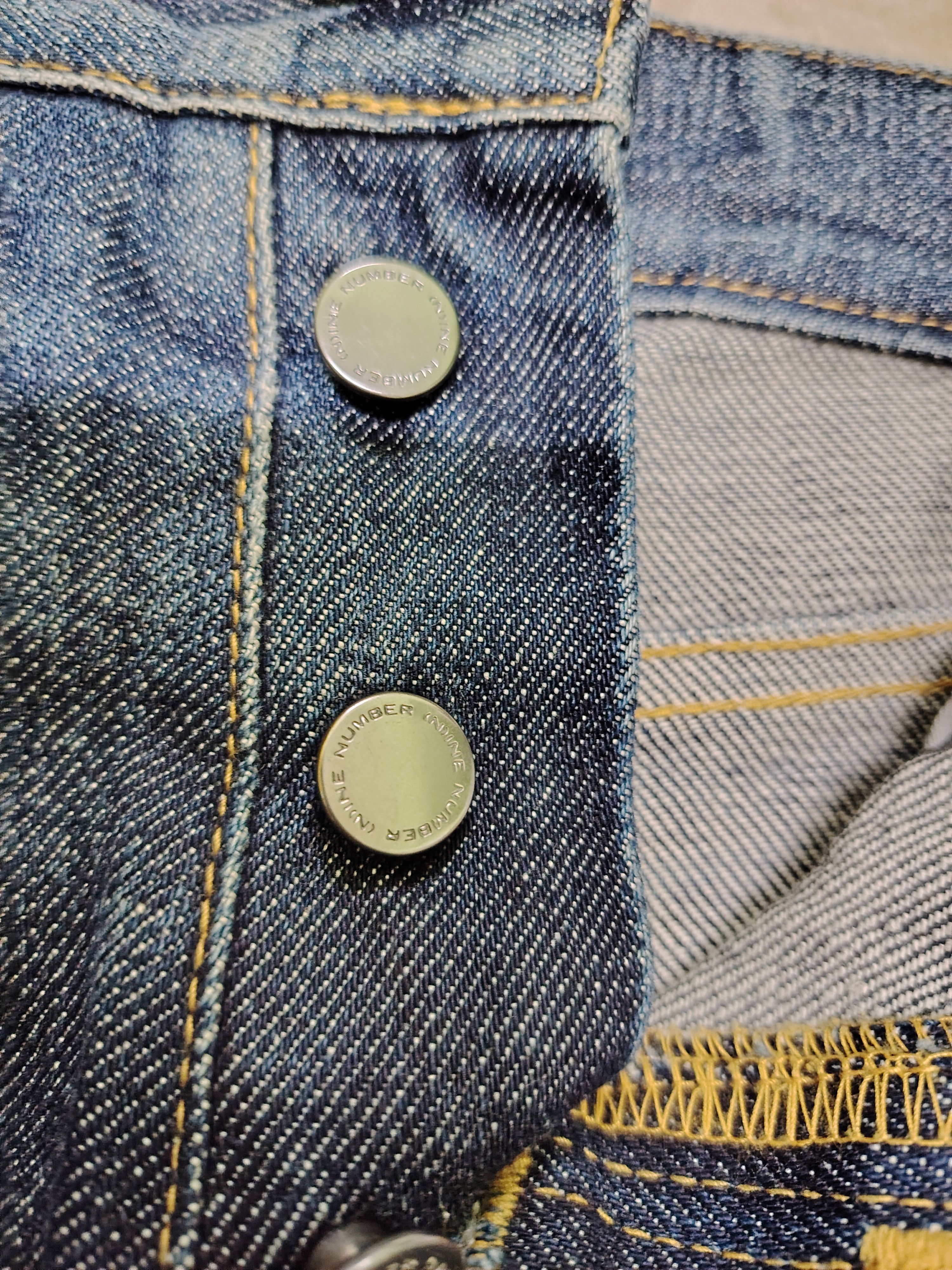 Japanese Brand Number Nine Archive Grunge Distressed Denim Jeans Size US 30 / EU 46 - 8 Thumbnail