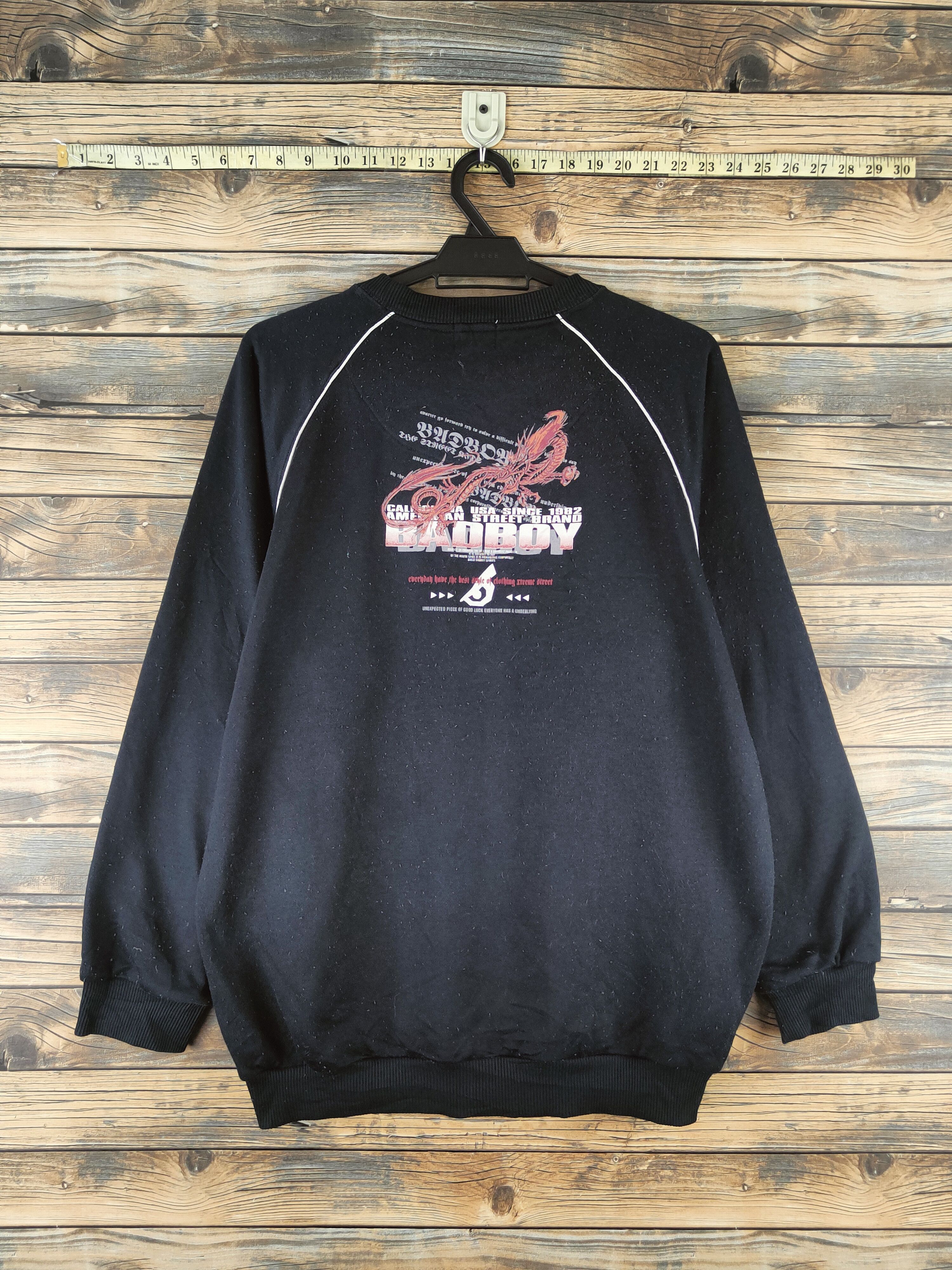 Japanese Brand Vintage Faded Bad Boy Black Sweatshirts Size US L / EU 52-54 / 3 - 9 Thumbnail