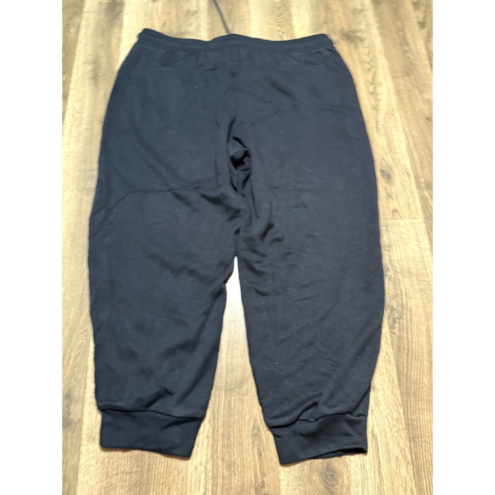 Vintage Danskin Women's Pants XL Black Sweatpants Drawstring Regular Inseam 27 in Tapered Front Flat Front Casual Travel Fall Spring Summer Comfort Size 40" / US 18 - 2 Thumbnail