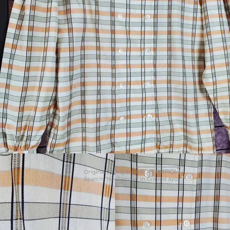 Dior Dior Women's Yellow Checkered Long Sleeve Cropped Shirt . Size S / US 4 / IT 40 - 4 Thumbnail