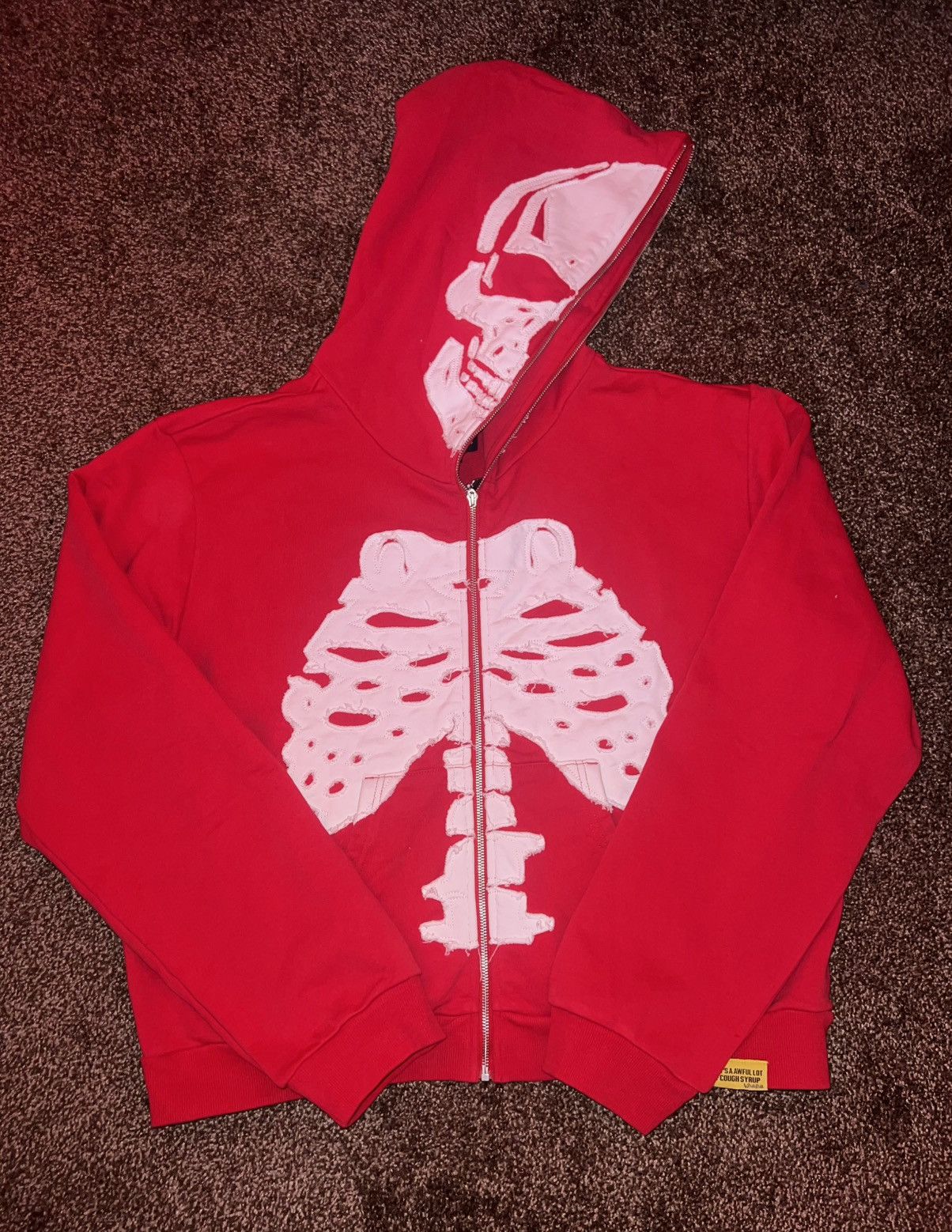 Awful Lot of Cough Syrup Awful Lot Of Cough Syrup Red Reaper Full Zip Hoodie Size US XL / EU 56 / 4 - 3 Thumbnail