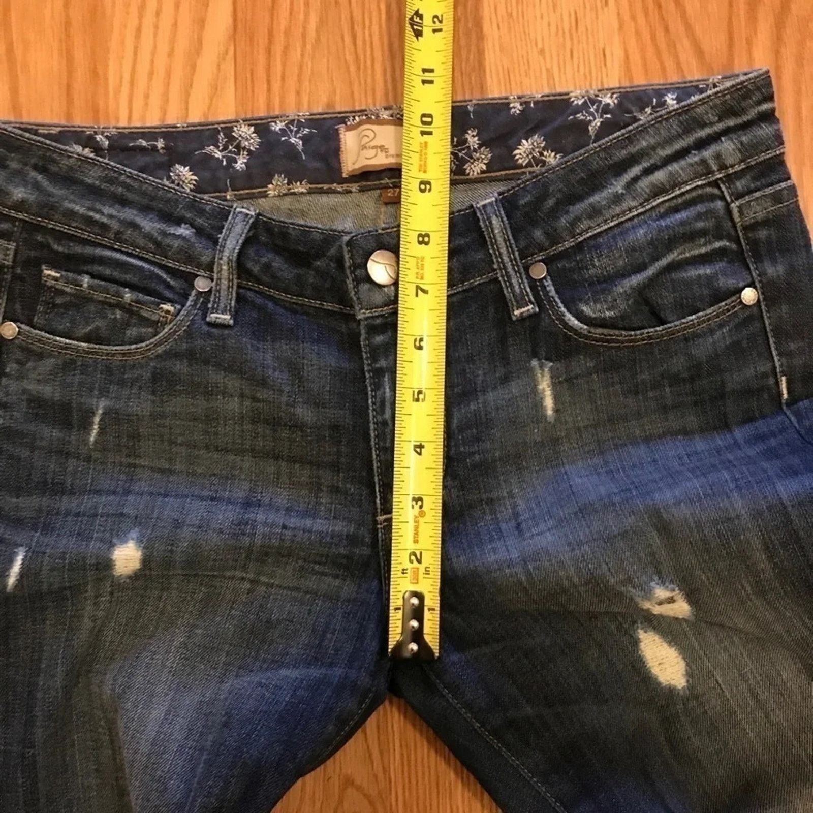 Paige Paige Denim Distressed Skyline Skinny Jeans 27 Size 27" / US 4 / IT 40 - 7 Thumbnail