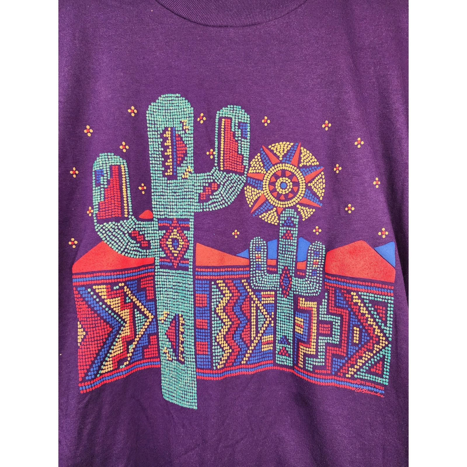Jerzees × Vintage Vintage Southwest Shirt Desert Cactus T-Shirt Aztec Tee M Size US M / EU 48-50 / 2 - 2 Thumbnail