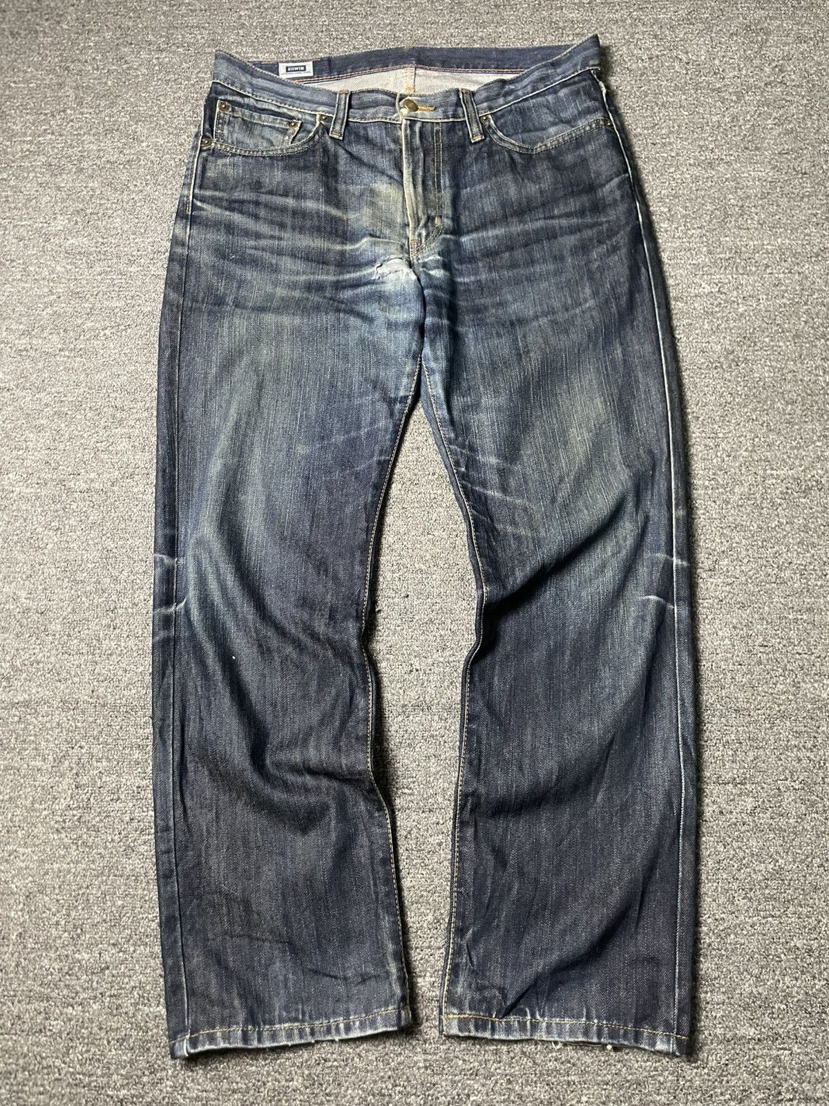 Edwin × Japanese Brand × Vintage Vintage EDWIN Men’s Straight Jeans (91) Size US 35 - 1 Thumbnail