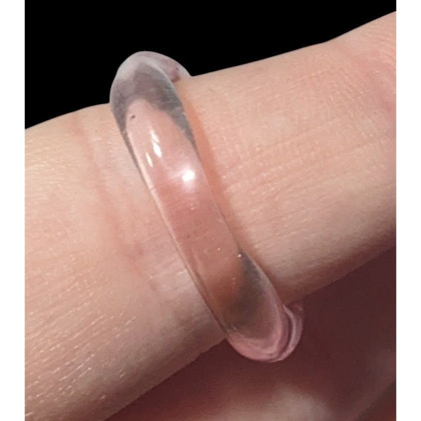 Other Abstract Pastel Pink Translucent Fashion Ring Size 8 Size ONE SIZE - 5 Thumbnail