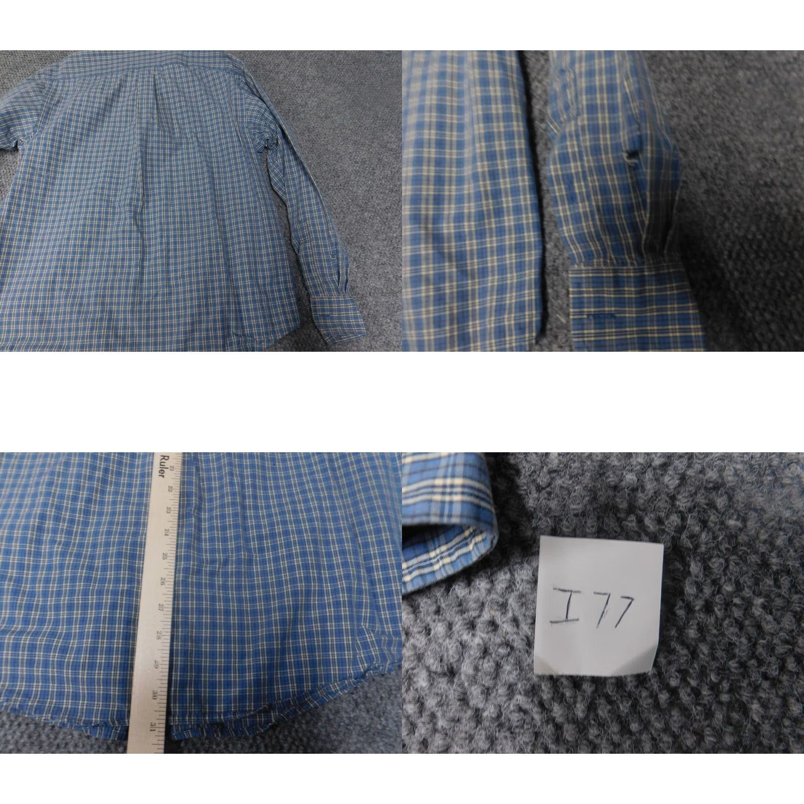 Roundtree & Yorke Roundtree & Yorke Mens Shirt XL blue plaid two ply button down Collar-Down Long Sleeve Casual Cotton Knit Button-Up with Pockets Mens Regular Fit Size US XL / EU 56 / 4 - 8 Thumbnail