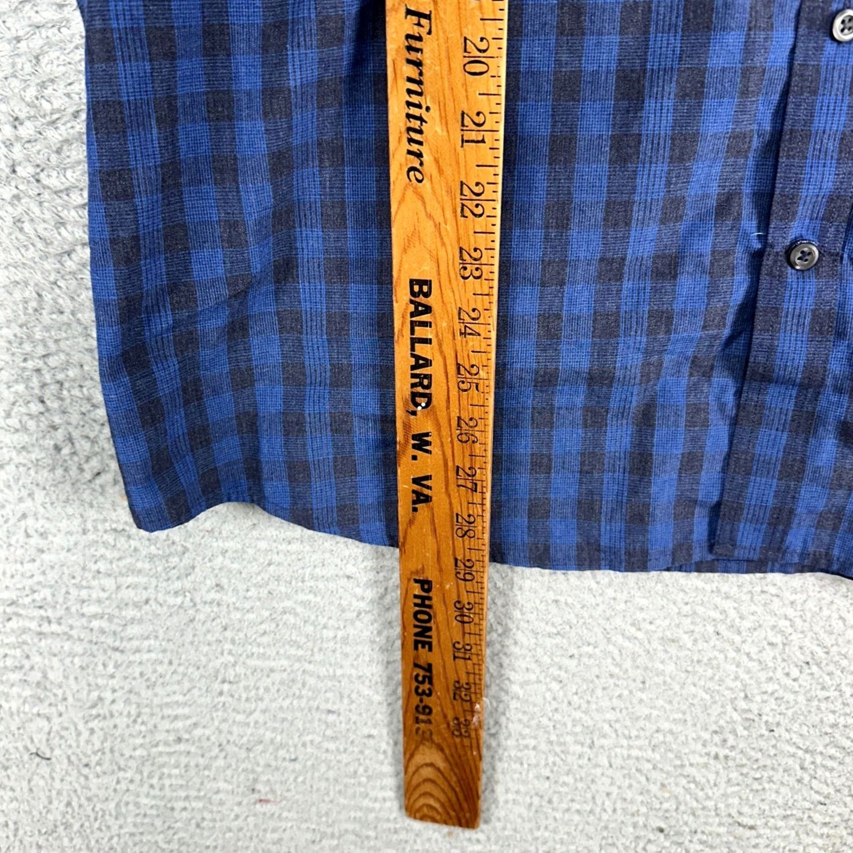 Izod Izod Saltwater Mens Button-Up Shirt 2XL Blue Plaid Classic Fit Button-Down Long Sleeve Size US XXL / EU 58 / 5 - 7 Thumbnail