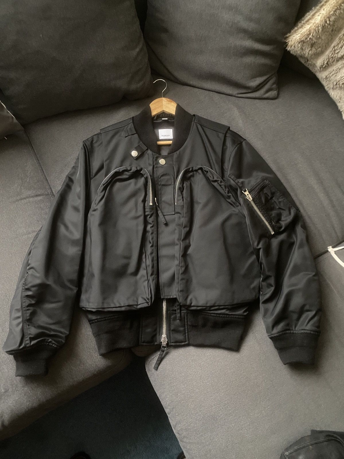 Burberry Burberry Crofton convertible shell bomber jacket | Grailed