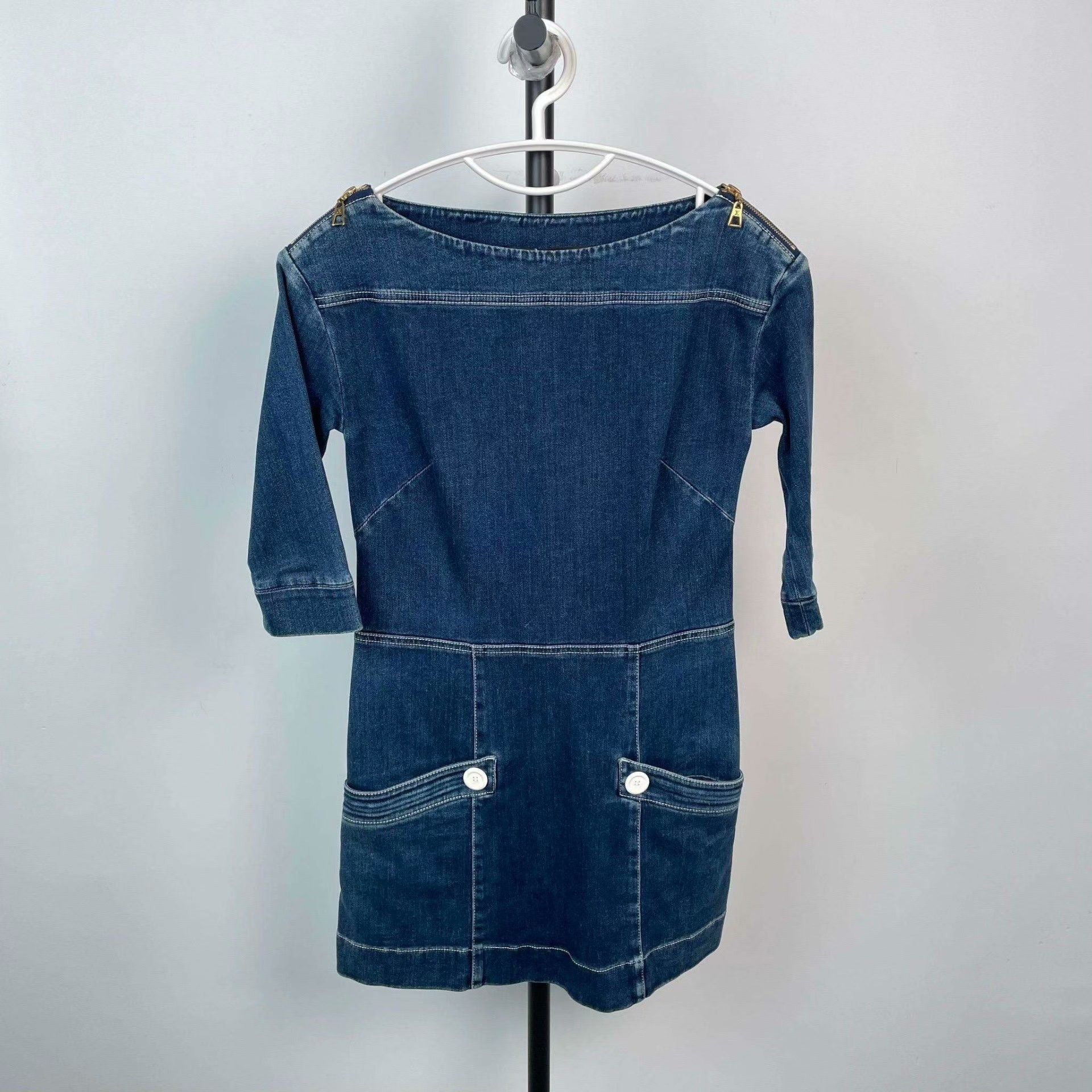 Louis Vuitton Louis Vuitton Denim Blue Dress 34 Women Size XS / US 0-2 / IT 36-38 - 1 Thumbnail