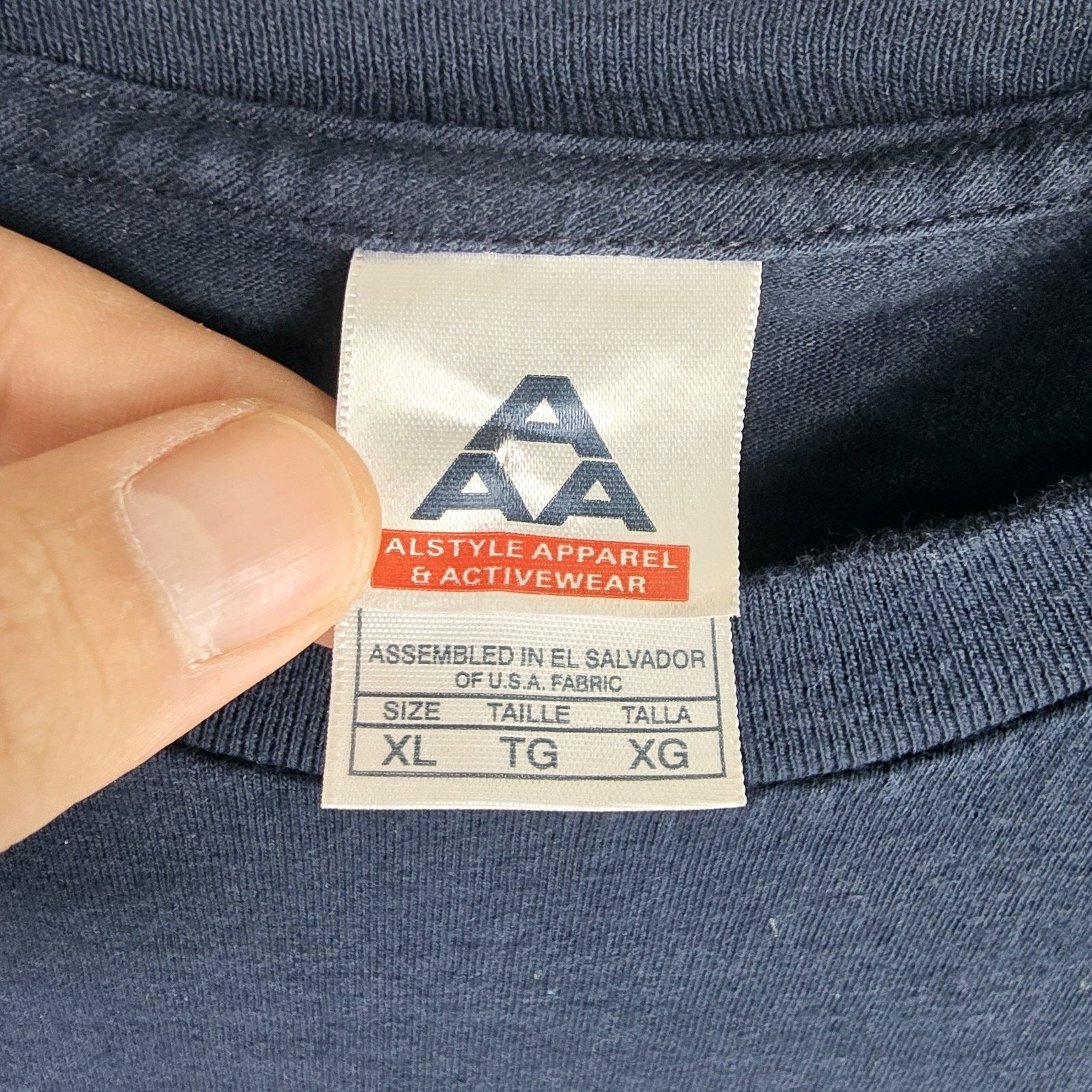 AAA America's Game Baseball Navy Blue American Flag Shirt XL Size US XL / EU 56 / 4 - 5 Thumbnail
