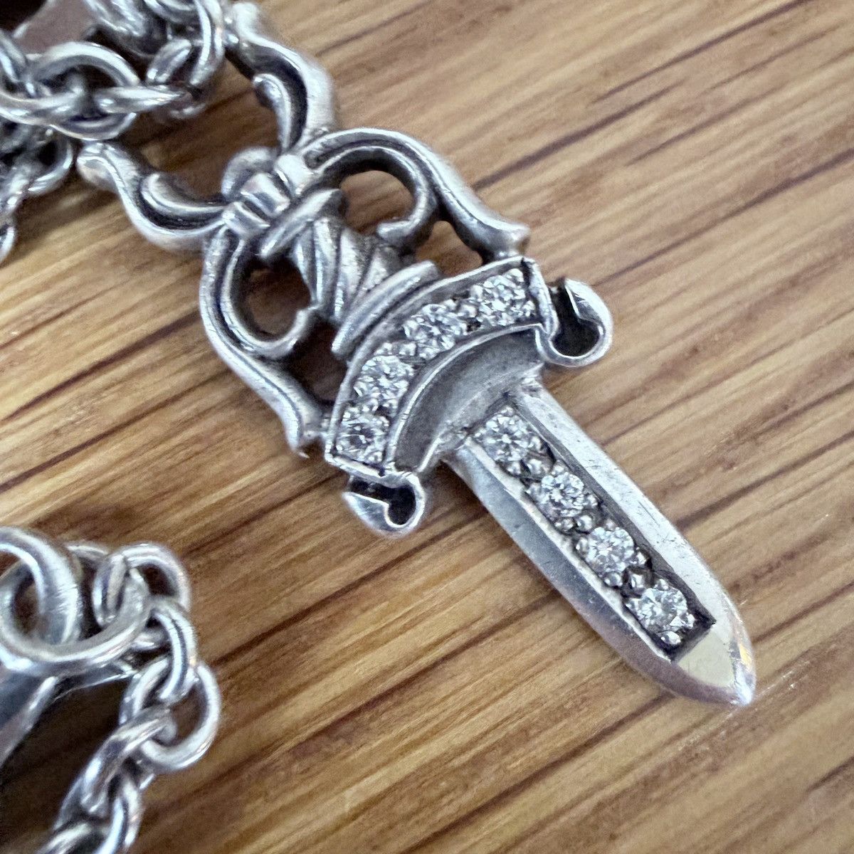 Chrome Hearts Chrome Hearts Three Trinkets Pavé Diamond Pendant & 24”chain Size ONE SIZE - 8 Thumbnail