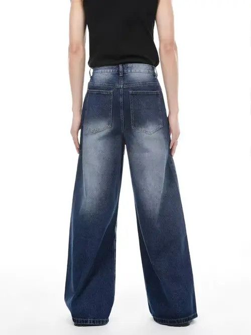 VIBE Vintage washed distressed paneled wide-leg jeans Size US 32 / EU 48 - 7 Thumbnail