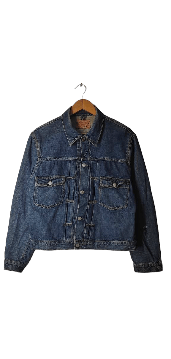 Japanese Brand VINTAGE BARTACK SELVADGE DENIM TRUCKER JACKET Size US M / EU 48-50 / 2 - 1 Thumbnail