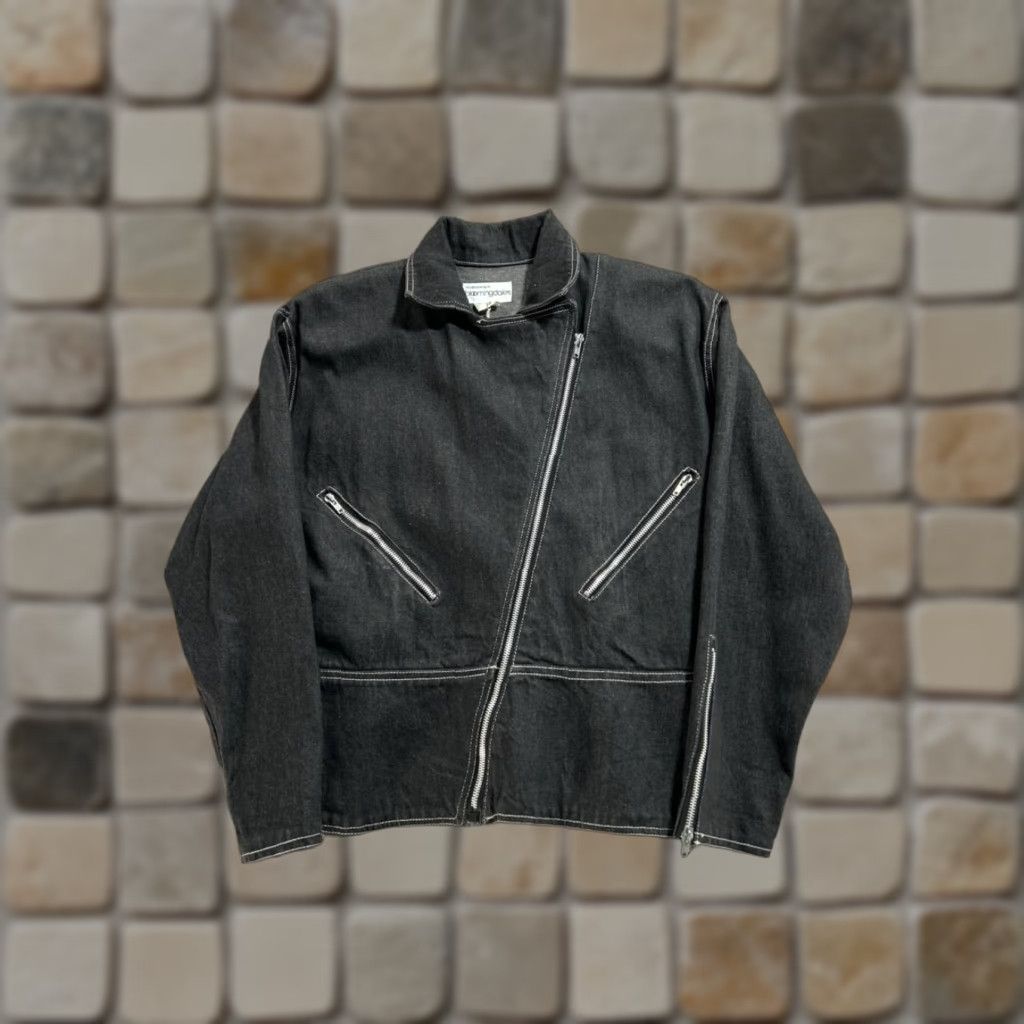 Bloomingdale's Bloomingdale's Jacket Womens M Black Cotton Denim Full Zip Casual Basic Jacket Mens Womens Girls boys Size M / US 6-8 / IT 42-44 - 1 Thumbnail