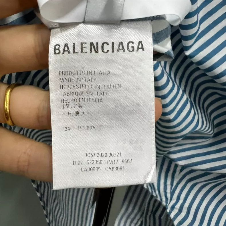 Balenciaga Balenciaga size 34 Back Logo Striped Shirt Size S / US 4 / IT 40 - 4 Thumbnail