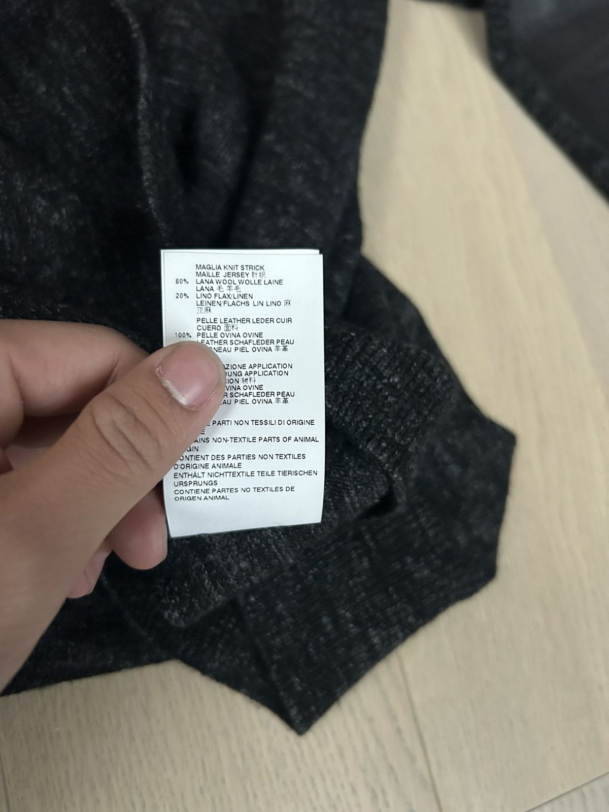 Maison Margiela Maison Margiela Black V Neck Wool Sweater Size US M / EU 48-50 / 2 - 11 Thumbnail
