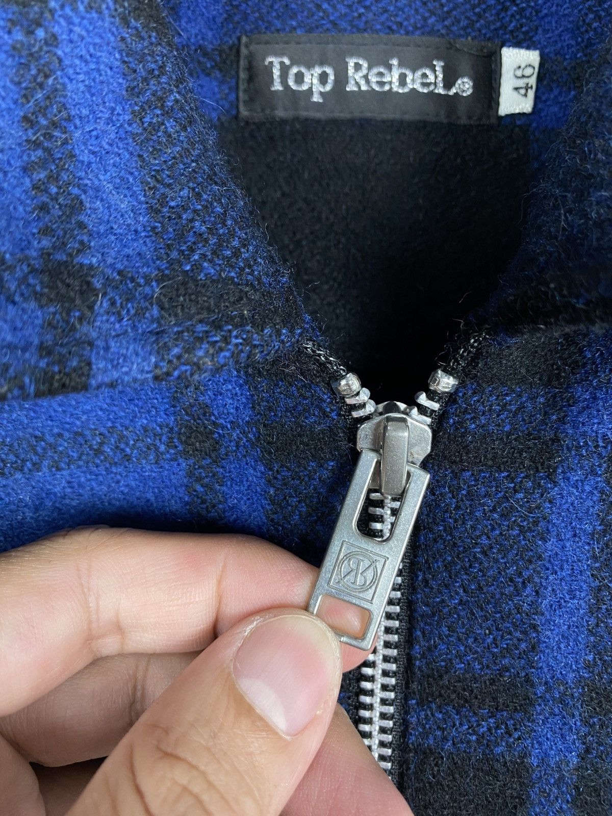 Japanese Brand Rare‼️ Top Rebel Plaid Check Pattern Wool Jacket Made Japan Size US S / EU 44-46 / 1 - 6 Thumbnail